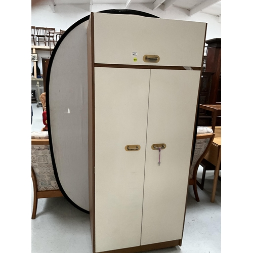 451 - MODERN DOUBLE WARDROBE WITH TOP BOX H71