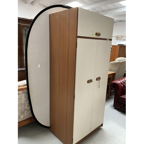 451 - MODERN DOUBLE WARDROBE WITH TOP BOX H71