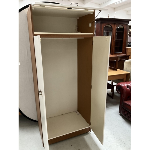 451 - MODERN DOUBLE WARDROBE WITH TOP BOX H71