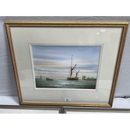 16 - 3 MODERN FRAMED WATERCOLOURS - ALL  SIGNED ALAN WHITEHEAD
22