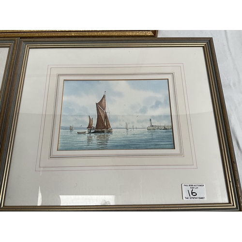 16 - 3 MODERN FRAMED WATERCOLOURS - ALL  SIGNED ALAN WHITEHEAD
22