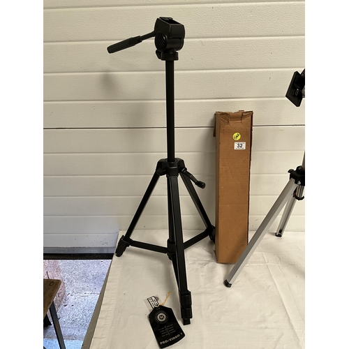 32 - BELL & HOWELL MODEL GS-243 CAMERA TRIPOD AND 1 OTHER