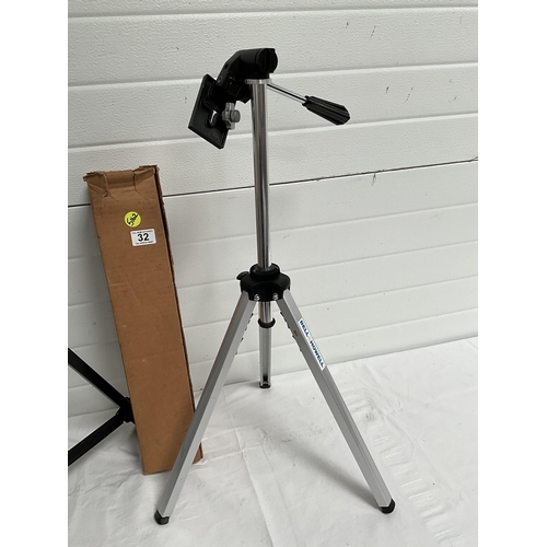 32 - BELL & HOWELL MODEL GS-243 CAMERA TRIPOD AND 1 OTHER