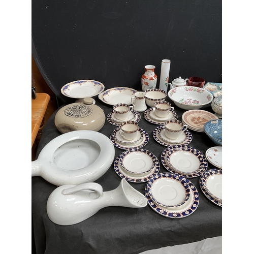 36 - 4 BOXES OF CHINA GLASS AND KITCHENWARE - PYREX ETC