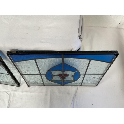 40 - 3 STAINED GLASS WINDOW SEALED UNITS
2 AT 18.5 X 13
