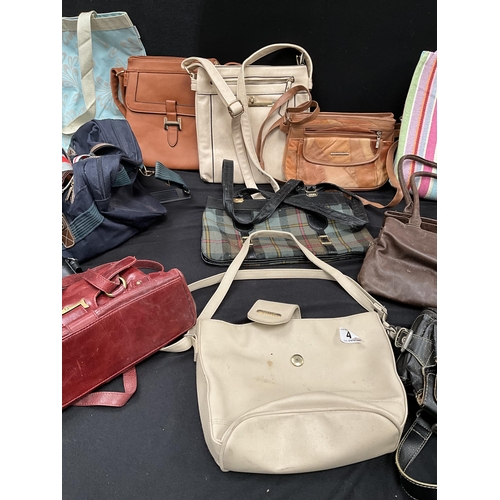 46 - BOX OF BAGS & HOLDALLS