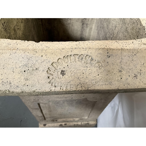 47 - PAIR OF VINTAGE DOULTON CHIMNEY POTS (IMPRESSED MARK) H25