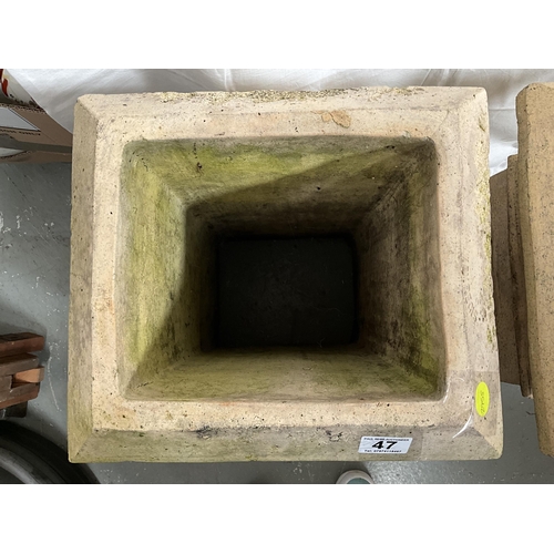 47 - PAIR OF VINTAGE DOULTON CHIMNEY POTS (IMPRESSED MARK) H25