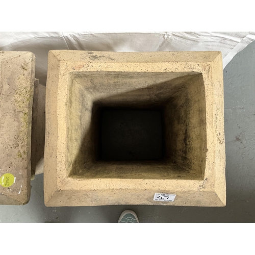 47 - PAIR OF VINTAGE DOULTON CHIMNEY POTS (IMPRESSED MARK) H25