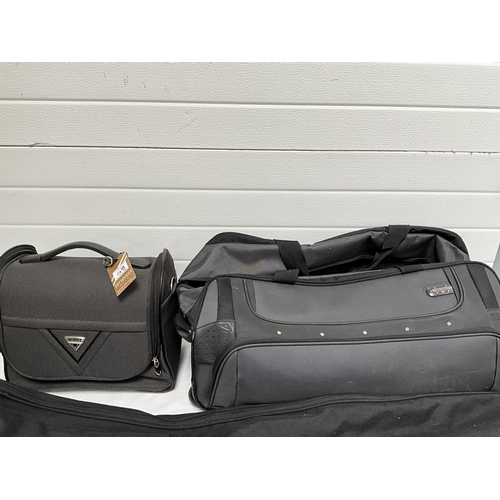 48 - QTY OF SUITCASES, VANITY CASE HOLDALL ETC