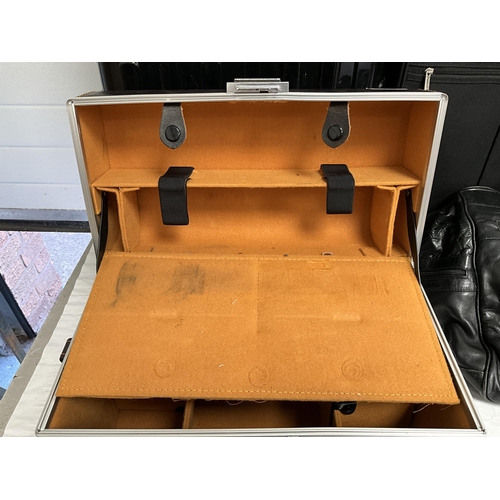 48 - QTY OF SUITCASES, VANITY CASE HOLDALL ETC