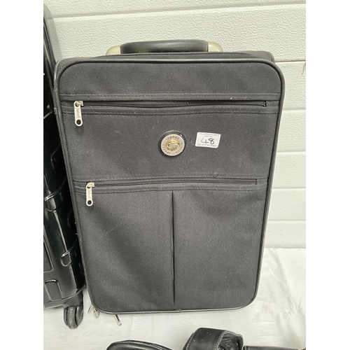 48 - QTY OF SUITCASES, VANITY CASE HOLDALL ETC