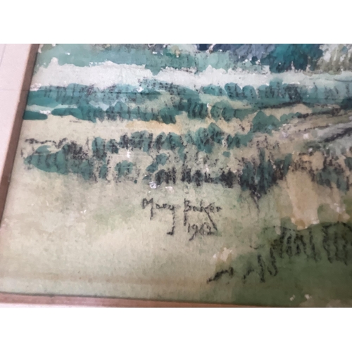 57 - 4 FRAMED WATERCOLOURS - SIGNED MARY BAKER, JB NOEL, L A HAMANE