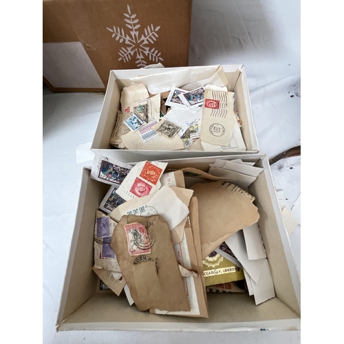 66 - LARGE BOX OF POSTCARDS, CIGARETTE CARDS, EPHEMERA