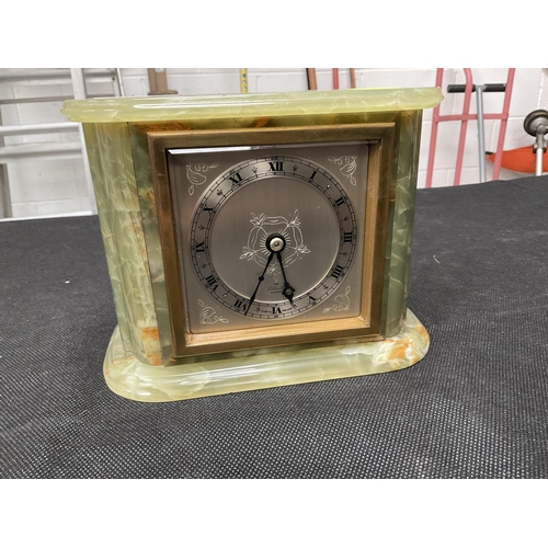 167 - ONYX ELLIOTT MANTEL CLOCK H5.5 W7