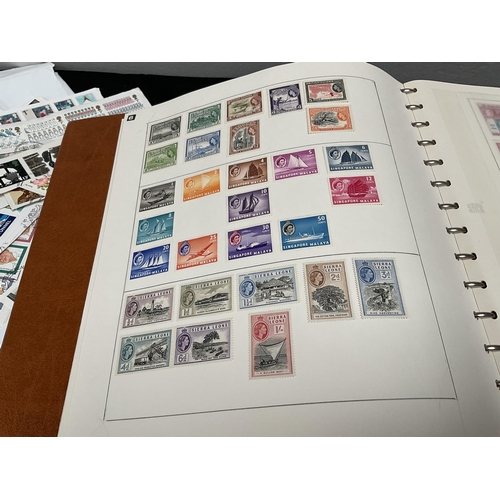 173 - QTY OF STAMPS INCLUDING BOUND STAMP ALBUM, LOOSE STAMPS ALBUMS