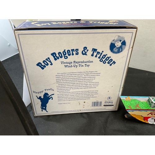 193 - ROY RODGERS AND TRIGGER REPRODUCTION BOXED WINDUP TOY - LIMITED EDITION H10