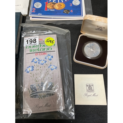 198 - QTY OF PROOF COINS TO INCLUDE 1984 PROOF SET HALF PENCE TO £1 AND 1986 1P TO £2