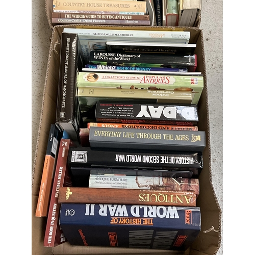 133 - 3 BOXES OF BOOKS TO INCLUDE ANTIQUE PRICE GUIDES ETC