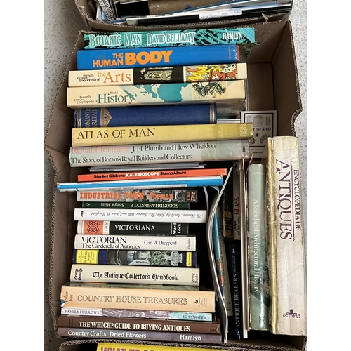 133 - 3 BOXES OF BOOKS TO INCLUDE ANTIQUE PRICE GUIDES ETC