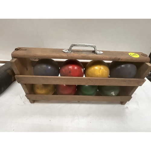 135 - VINTAGE CROQUET SET A/F