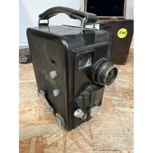 149 - QTY OF EARLY RADIO VALVES AND FOLDOUT VINTAGE CAMERA A/F, HAND HELD DEKKO MINI CINE CAMERA