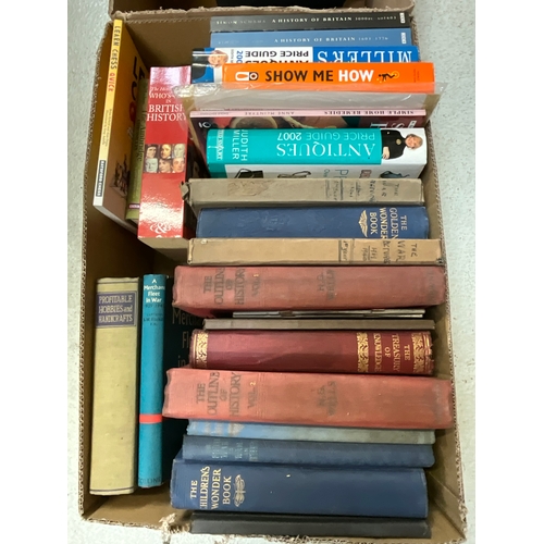 154 - 3 BOXES OF BOOKS TO INCLUDE CHARLES DICKENS, ANTIQUE COLLECTORS BOOKS