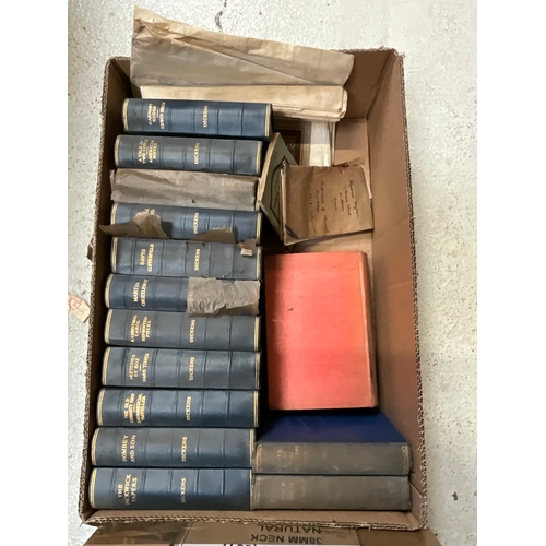 154 - 3 BOXES OF BOOKS TO INCLUDE CHARLES DICKENS, ANTIQUE COLLECTORS BOOKS