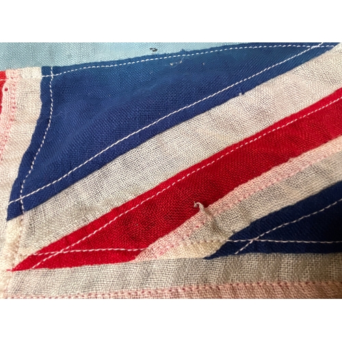 235 - COLLECTION OF FLAGS TO INCLUDE EARLY RAF HANDSTICHED FLAG 22