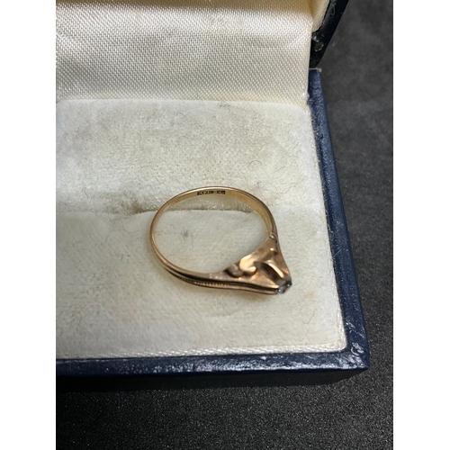 266 - HALLMARKED 14CT GOLD DIAMOND SET RING TOTAL WEIGHT 1.8G