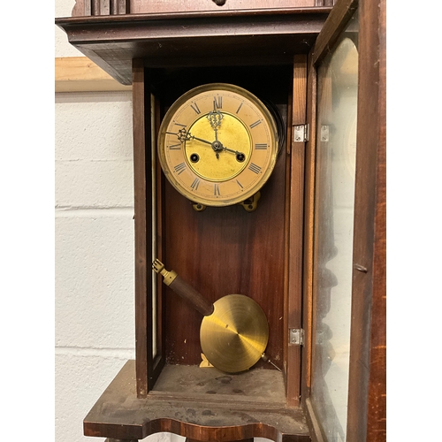 271 - EDWARDIAN OAK VIENNA WALL CLOCK A/F L28