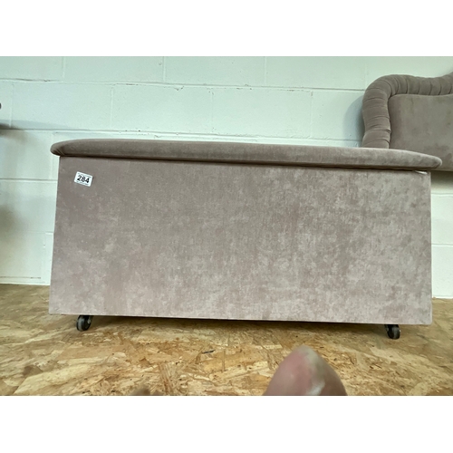 284 - MODERN UPHOLSTERED BLANKET BOX H18