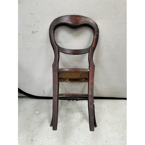 292 - PAIR OF PAINTED VICTORIAN KITCHEN CHAIRS AND BEDROOM CHAIR