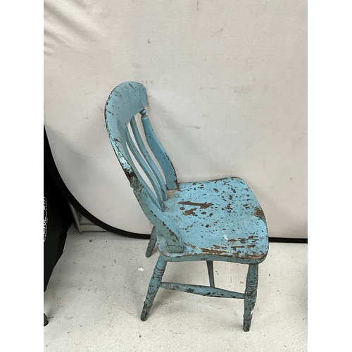 292 - PAIR OF PAINTED VICTORIAN KITCHEN CHAIRS AND BEDROOM CHAIR