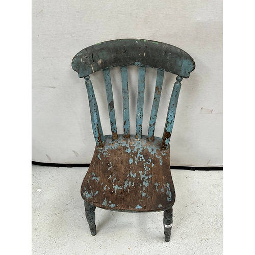 292 - PAIR OF PAINTED VICTORIAN KITCHEN CHAIRS AND BEDROOM CHAIR