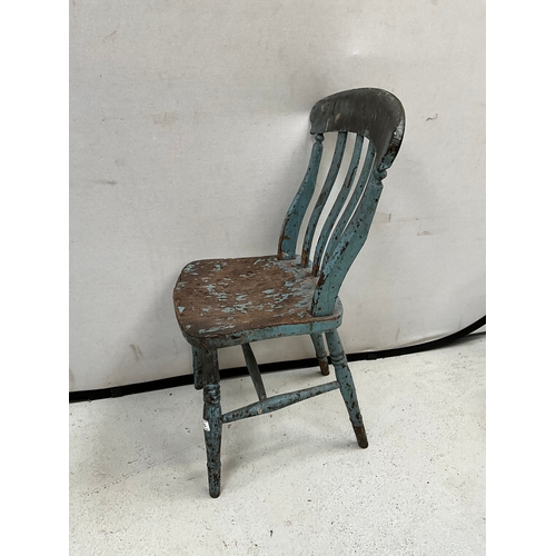 292 - PAIR OF PAINTED VICTORIAN KITCHEN CHAIRS AND BEDROOM CHAIR