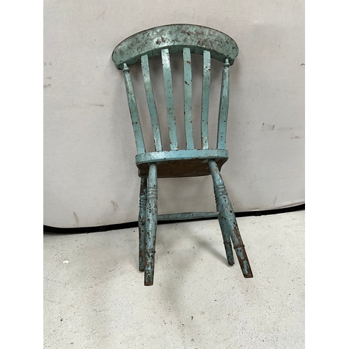 292 - PAIR OF PAINTED VICTORIAN KITCHEN CHAIRS AND BEDROOM CHAIR