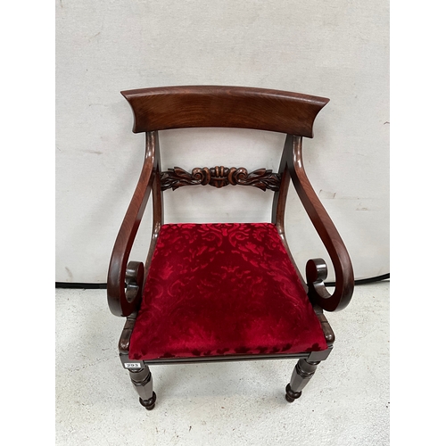 293 - REGENCY MAHOGANY ARMCHAIR