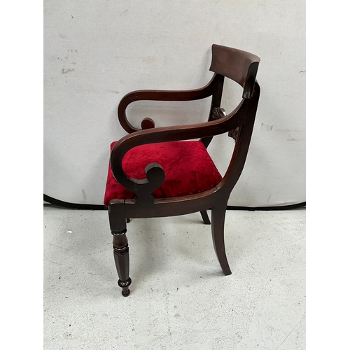 293 - REGENCY MAHOGANY ARMCHAIR