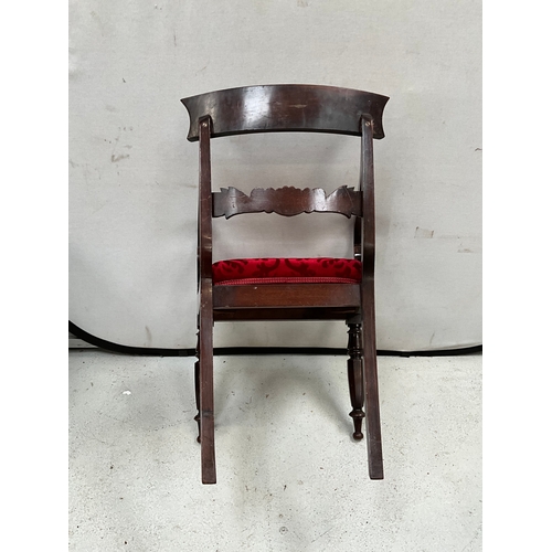 293 - REGENCY MAHOGANY ARMCHAIR