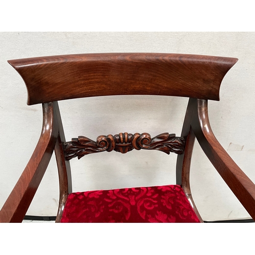 293 - REGENCY MAHOGANY ARMCHAIR