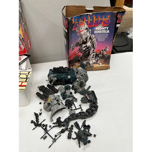 296 - 3 BOXED VINTAGE TOYS TO INCLUDE TRANSFORMERS, MIGHTY ZOIDZILLA