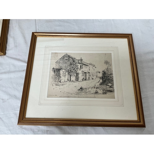 299 - BOX OF FRAMED ETCHINGS AND VICTORIAN PHOTOGRAPH FRAME - LARGEST PICTURE 17