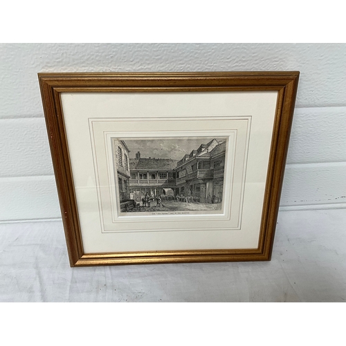 299 - BOX OF FRAMED ETCHINGS AND VICTORIAN PHOTOGRAPH FRAME - LARGEST PICTURE 17