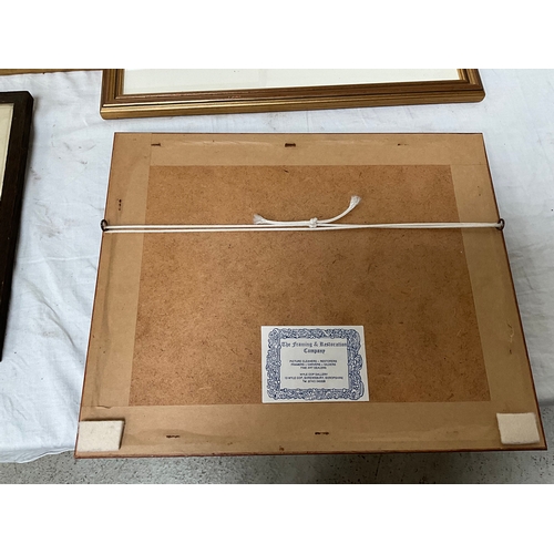 299 - BOX OF FRAMED ETCHINGS AND VICTORIAN PHOTOGRAPH FRAME - LARGEST PICTURE 17