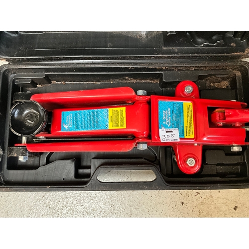 305 - CASED 2 TONNE TROLLEY JACK