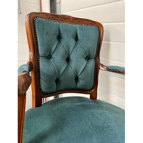 308 - REPRODUCTION BUTTON BACK ARMCHAIR H33