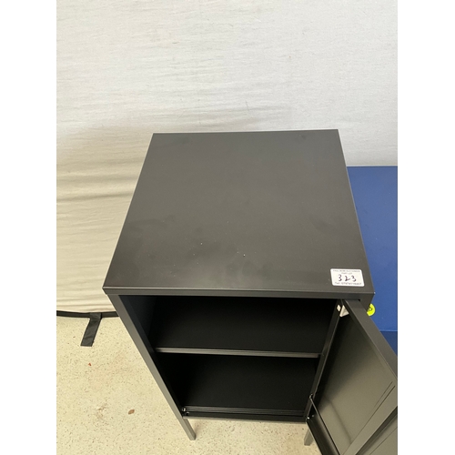 323 - METAL FILING CABINET WITH KEY H27