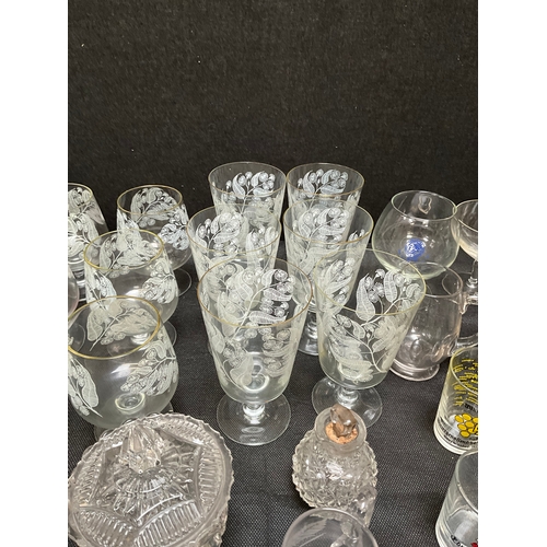 325 - 2 BOXES OF GLASSWARE AND 1 BOX OF COLOURED GLASSWARE 
WHITE VASE 12