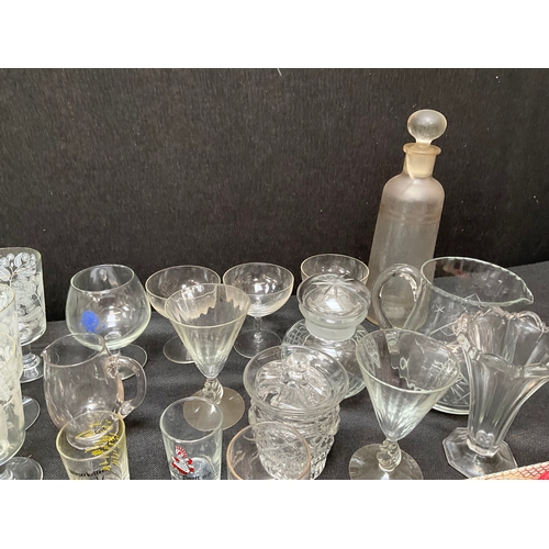 325 - 2 BOXES OF GLASSWARE AND 1 BOX OF COLOURED GLASSWARE 
WHITE VASE 12